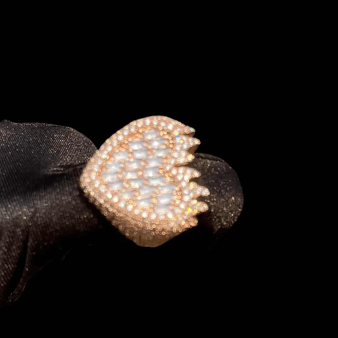 Flamy Heart Iced Out Ring - Image 2