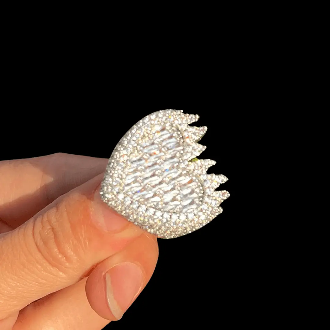 Flamy Heart Iced Out Ring - Image 5