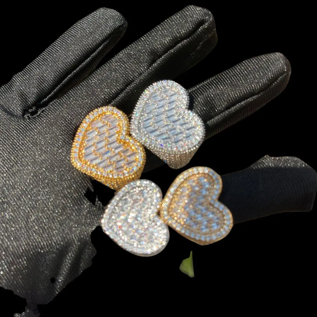 Heart Iced Out Tennis Ring - Image 4