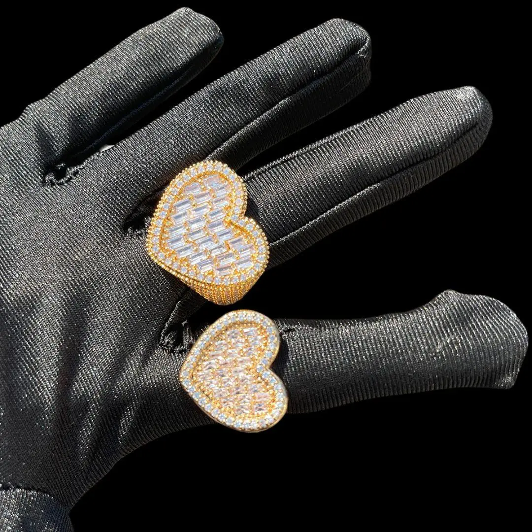 Heart Iced Out Tennis Ring - Image 7