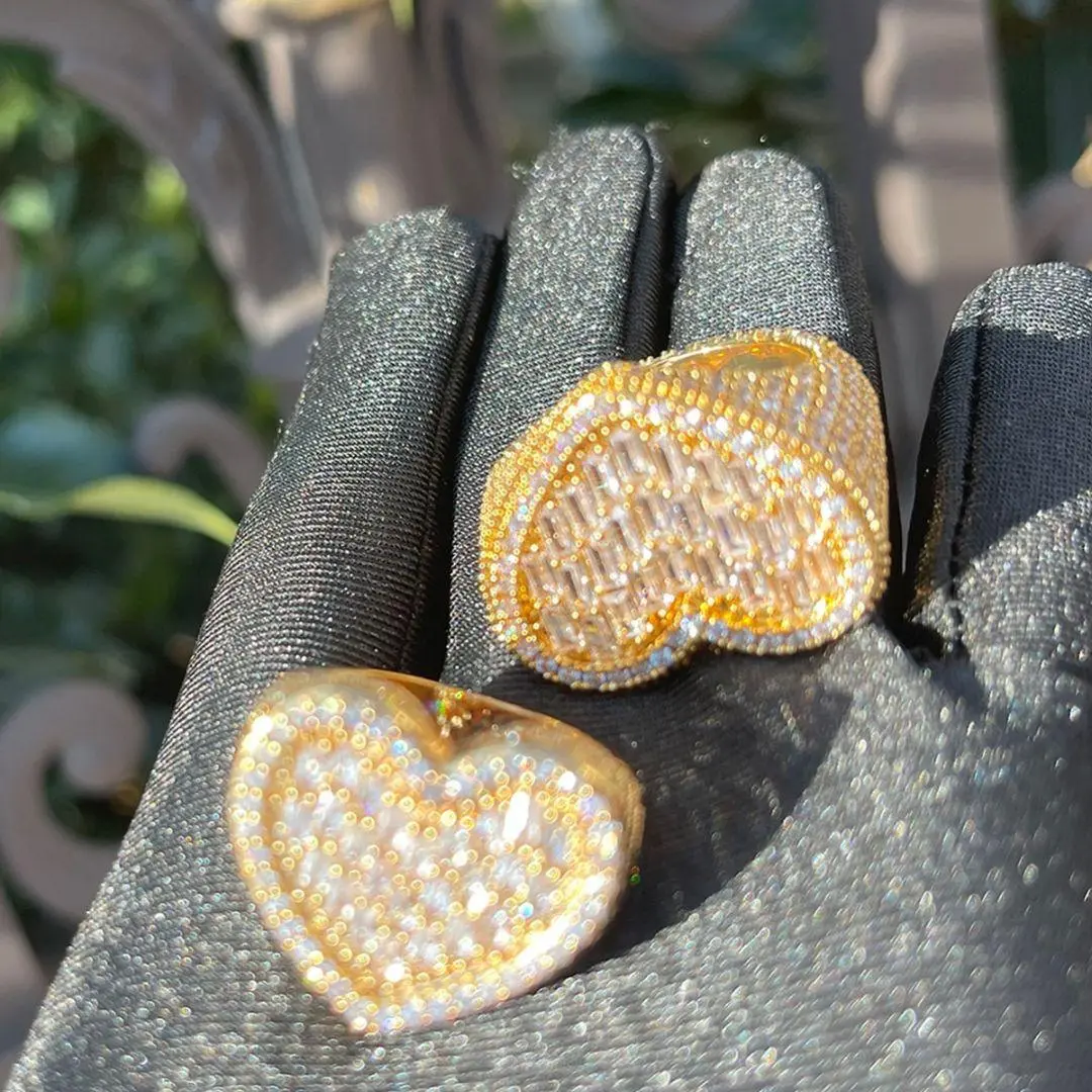 Heart Iced Out Tennis Ring - Image 8