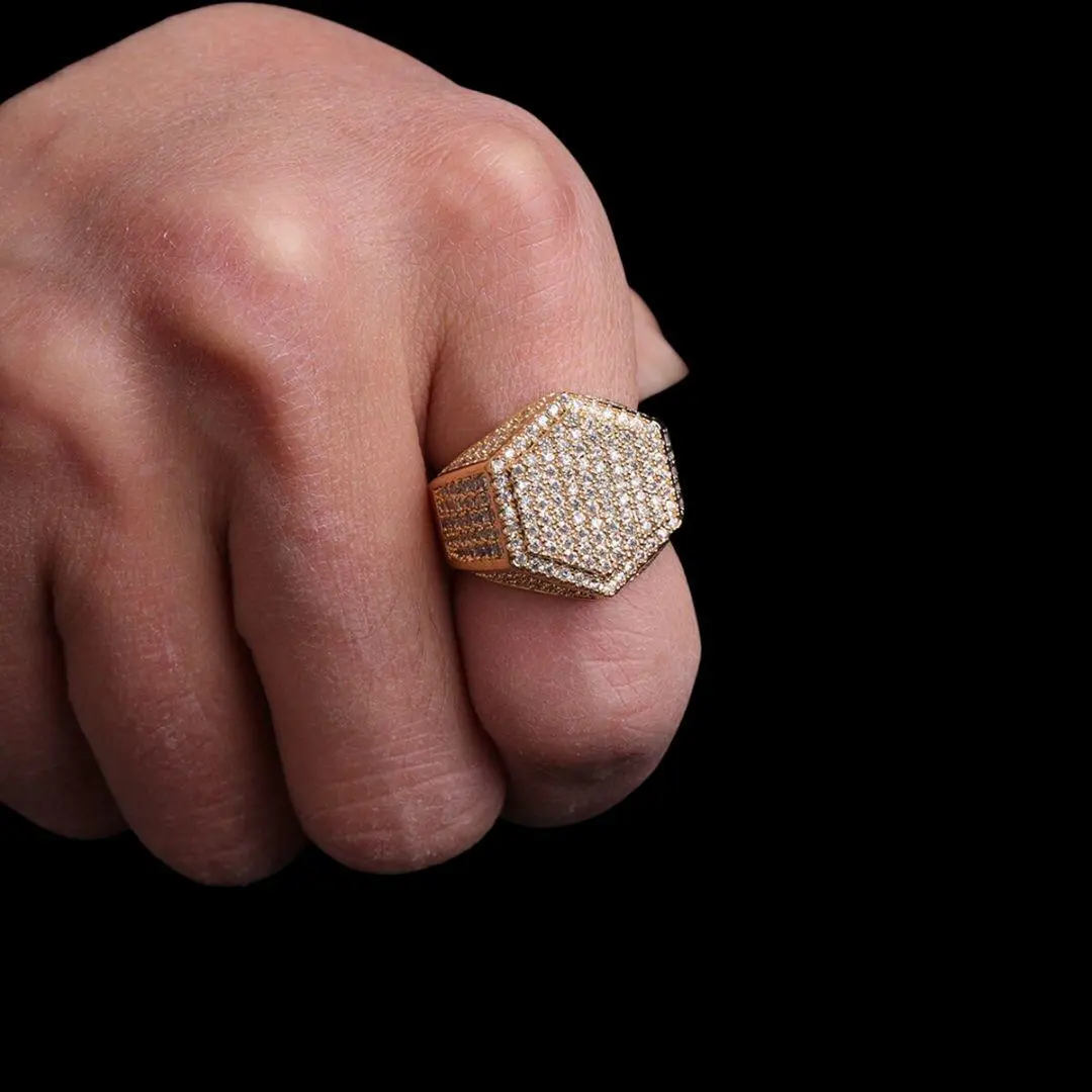 Hexagon Iced Out Ring - Image 5