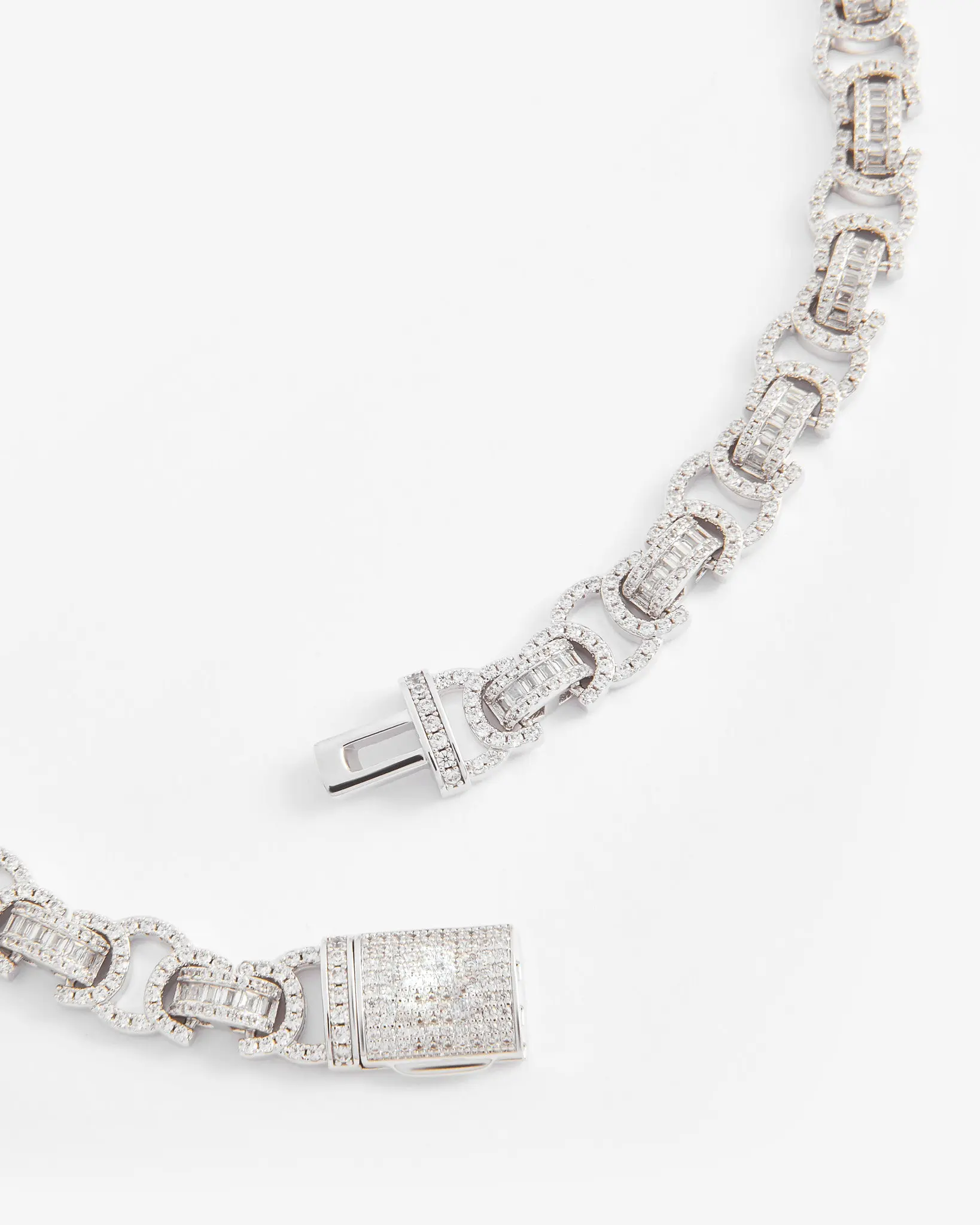 Iced Byzantine Chain - White Gold - Image 3