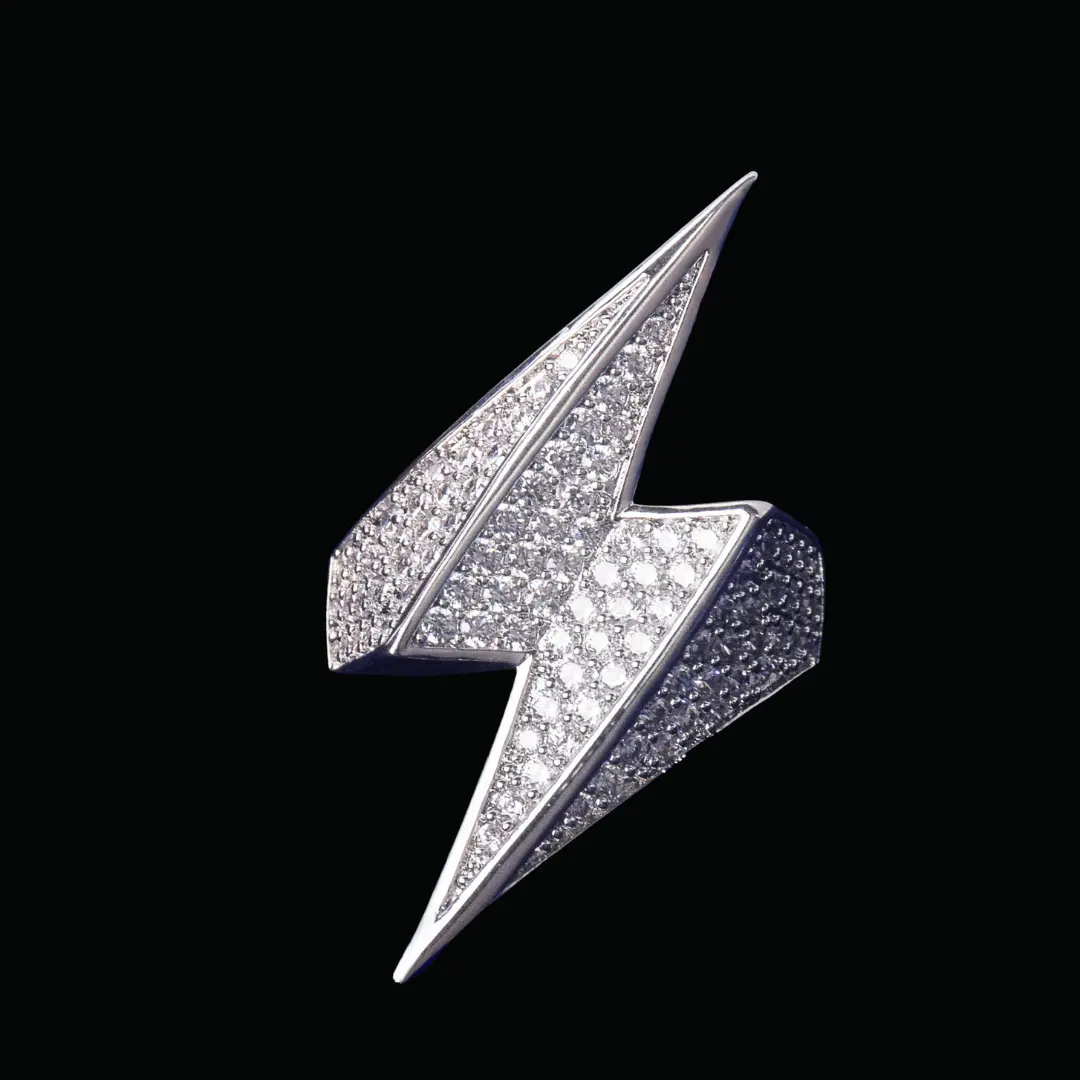 Lightning Sign Iced Out Ring - Image 3