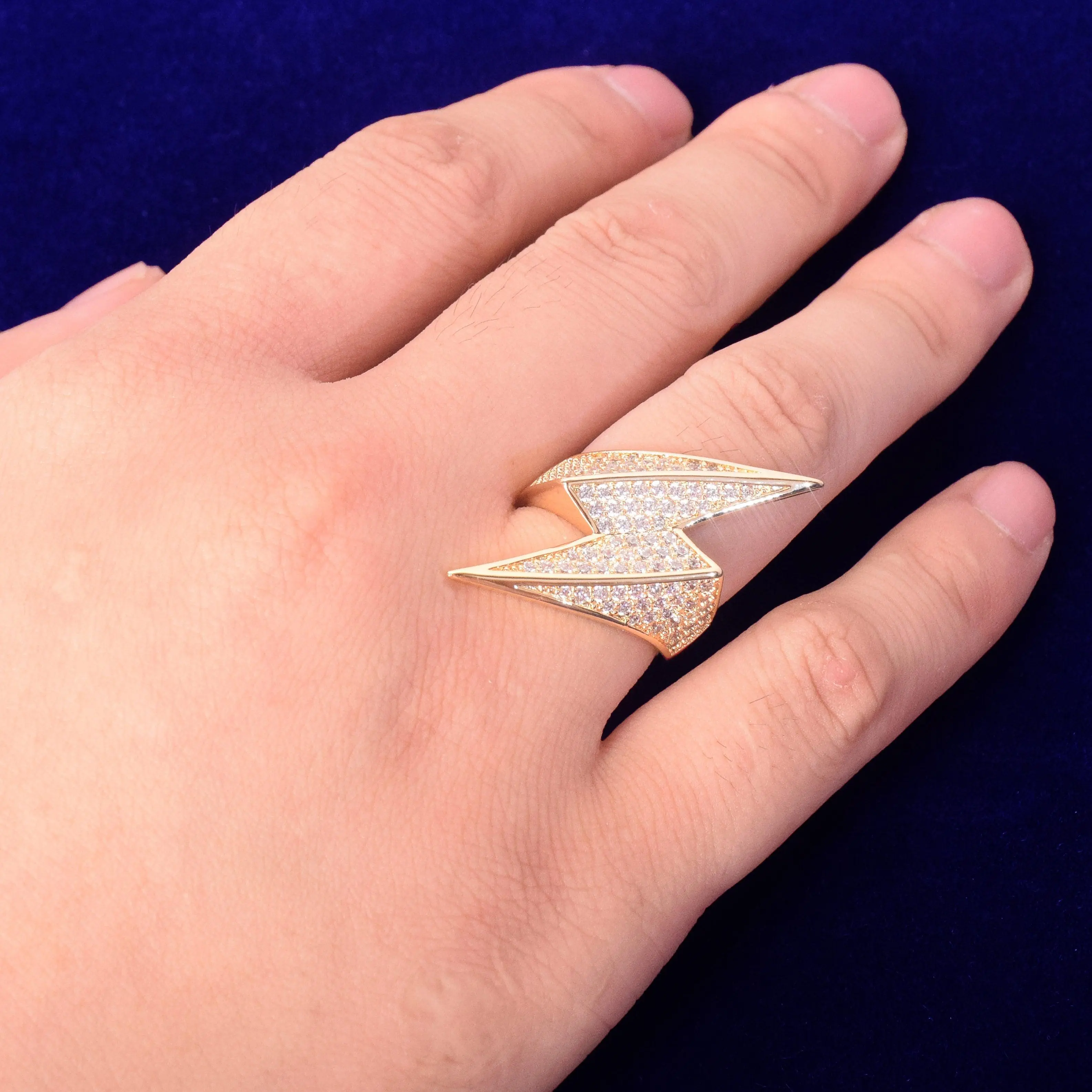 Lightning Sign Iced Out Ring - Image 6
