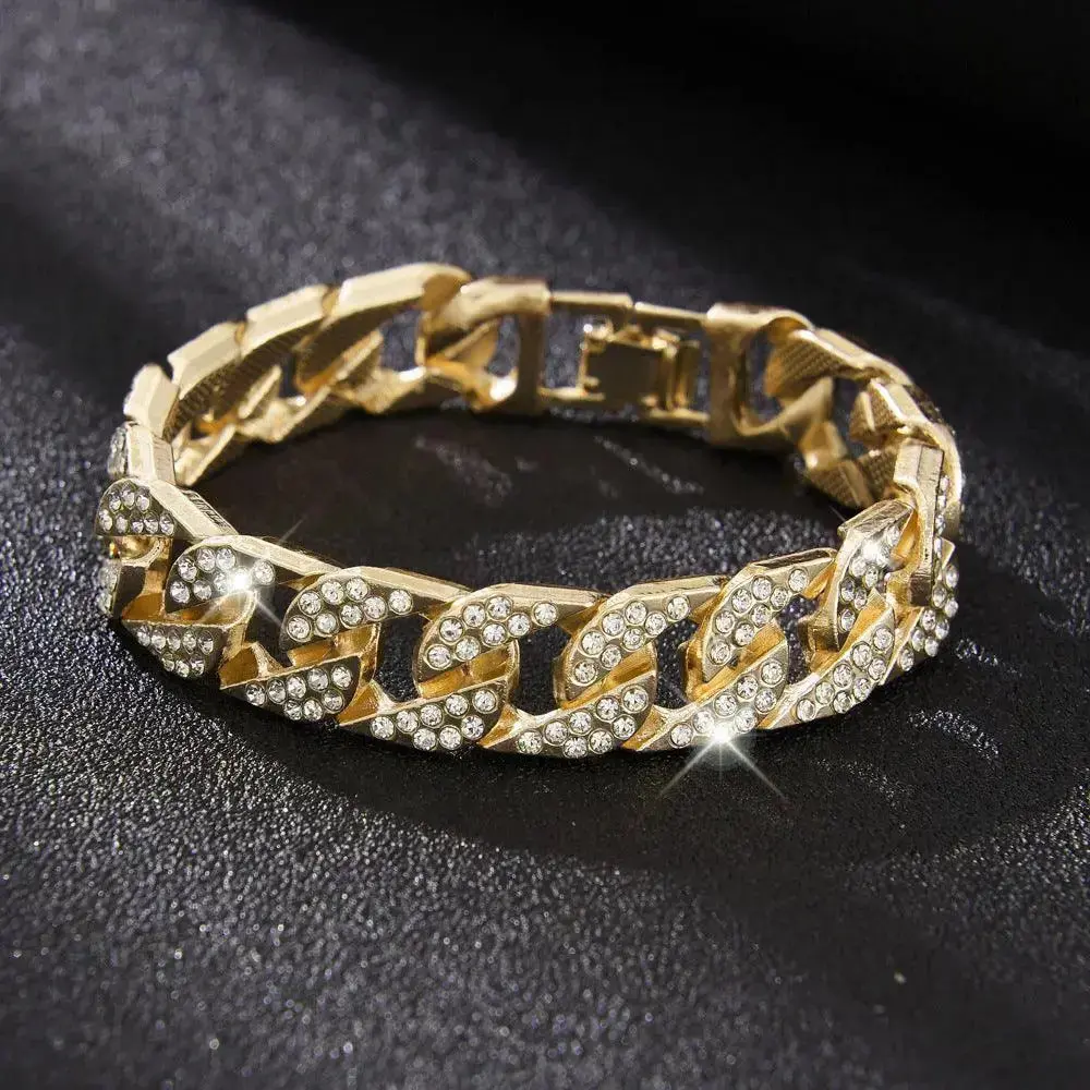 14MM Iced Out Cuban link Bracelet - Image 2