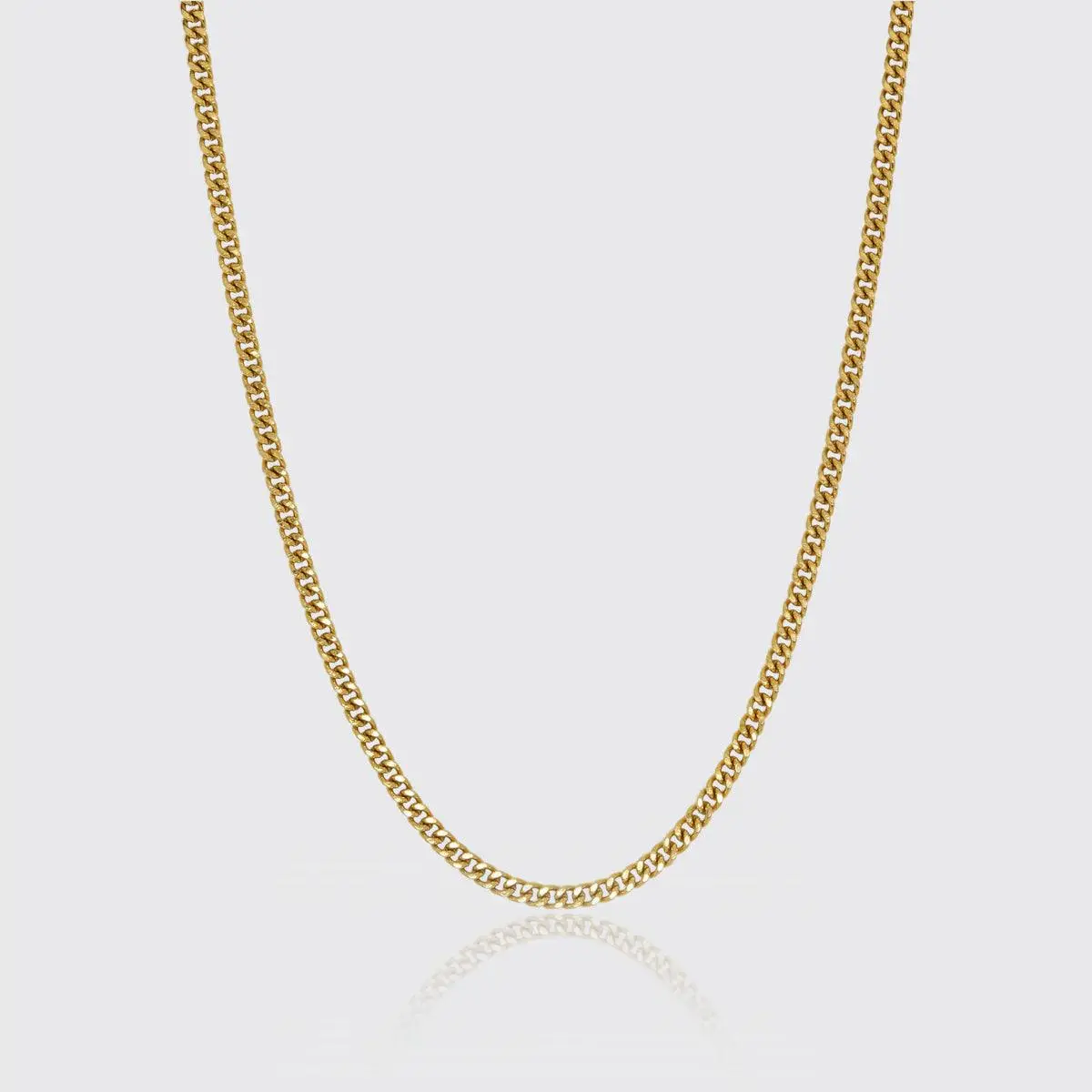 MICRO CUBAN CHAIN 3MM - Gold - Image 4
