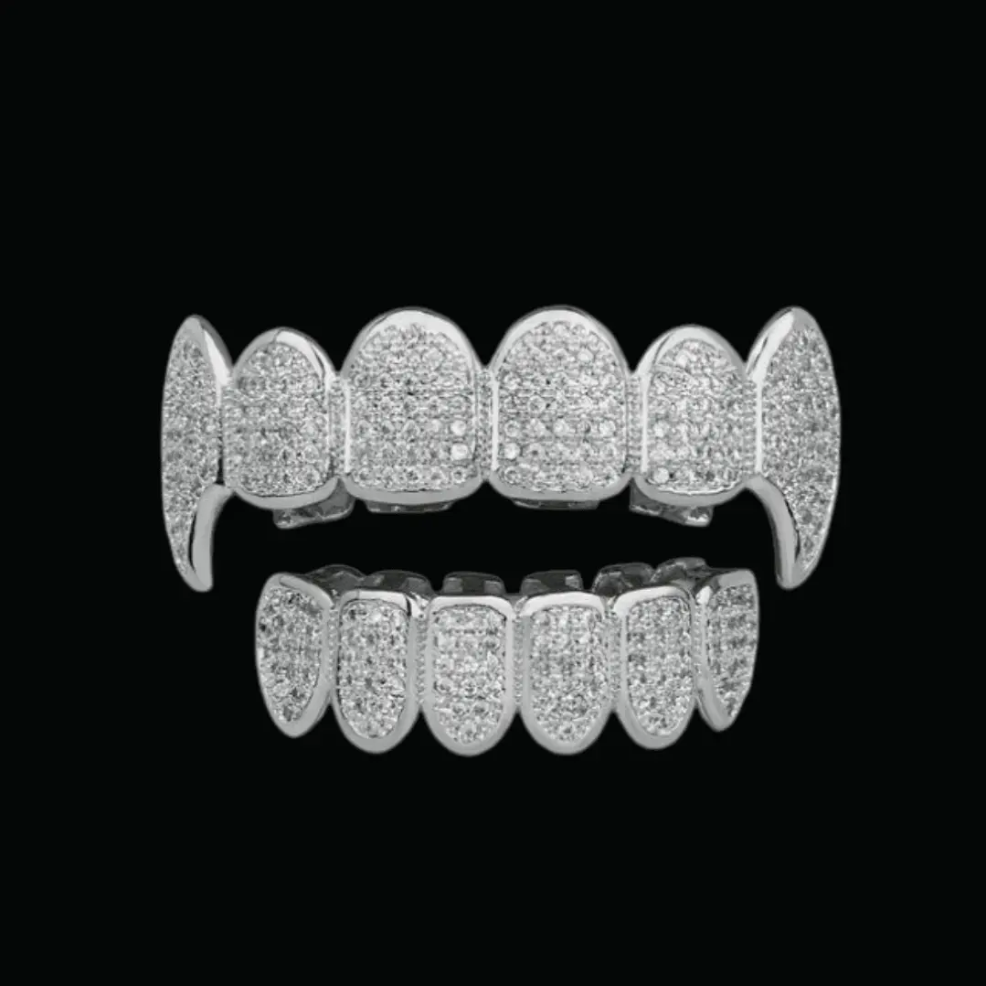 Micro Pave Fuchsia Iced Out Grillz - Image 2