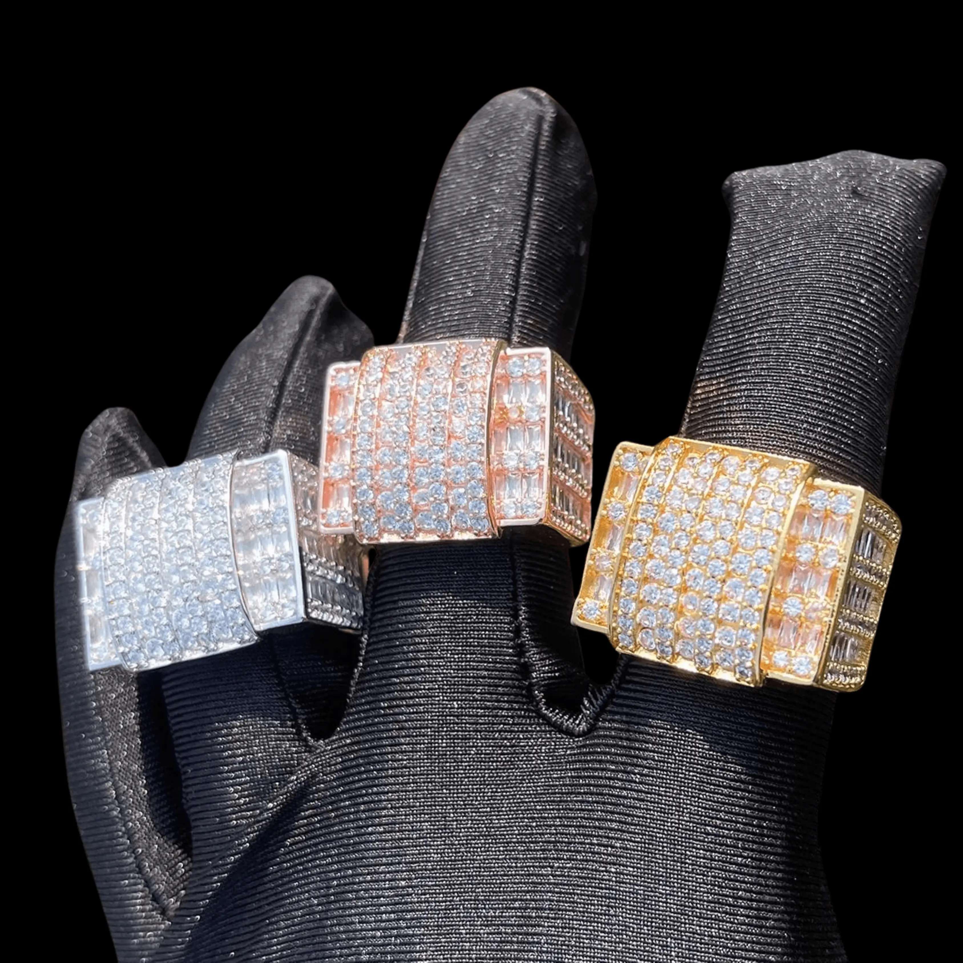 Bricks Iced Out Ring