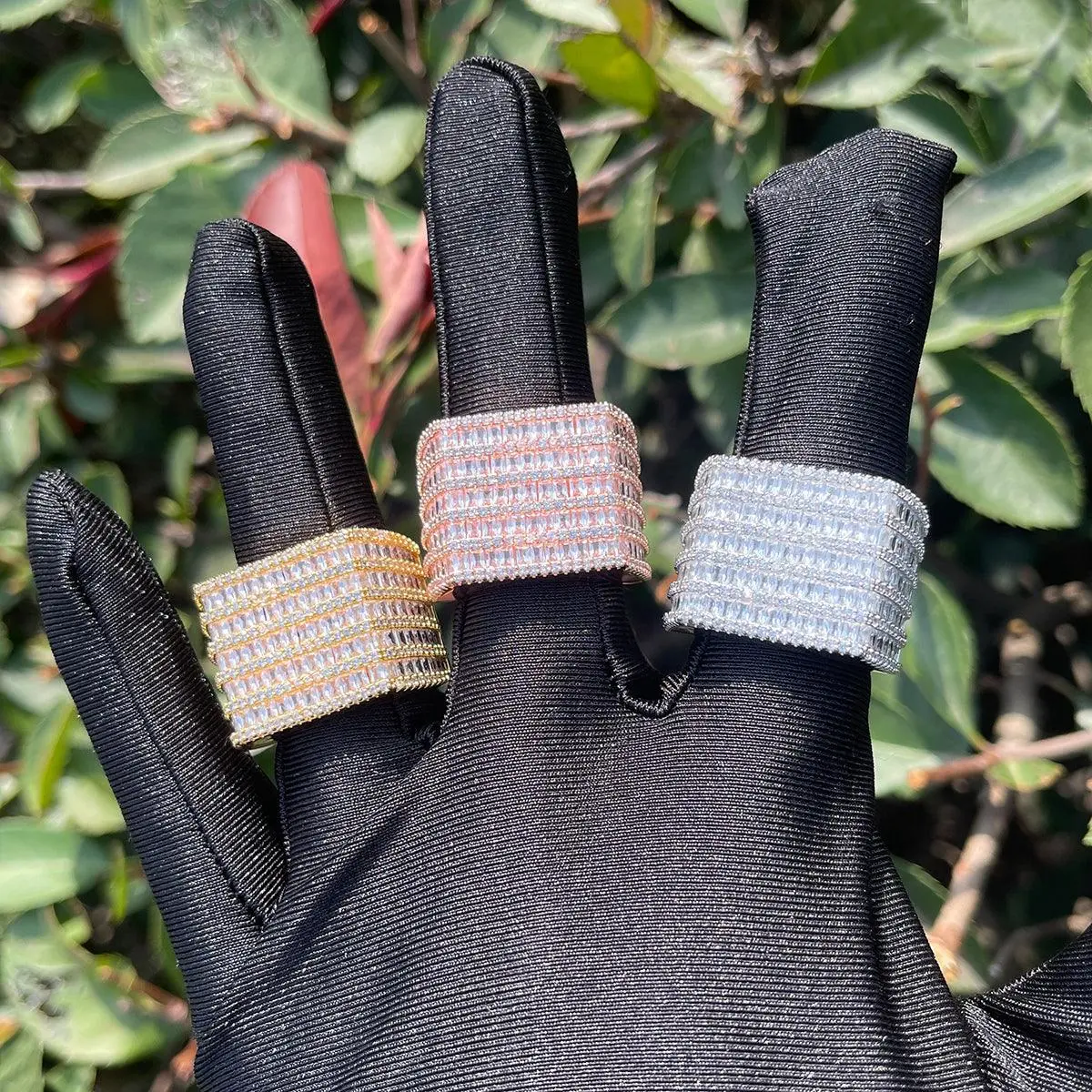 Diamond Rows Iced Out Ring - Image 2