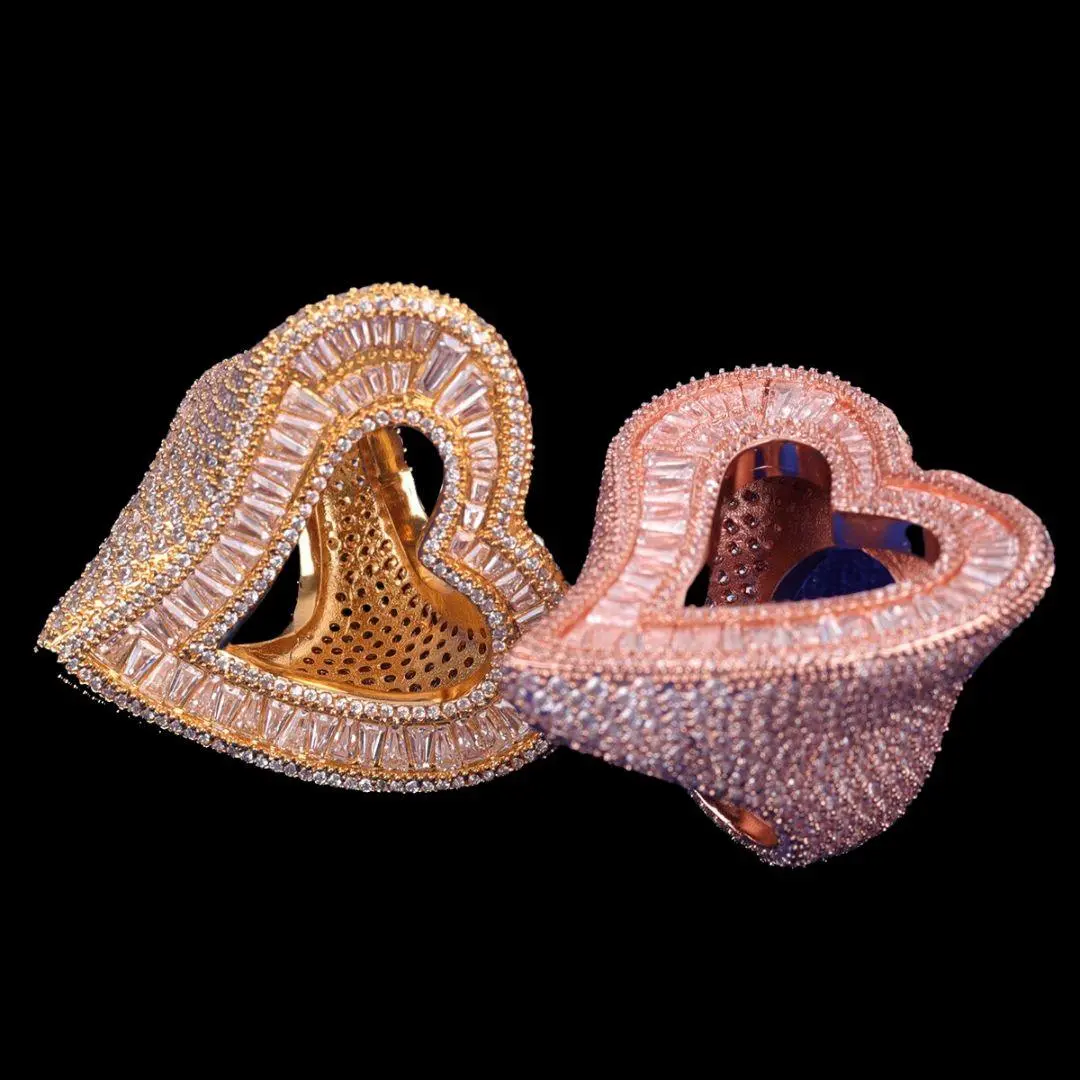 Open Heart Iced Out Ring - Image 2