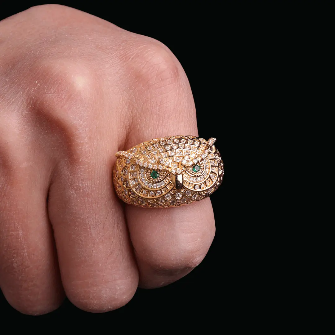 Owl Iced Out Ring - Image 7