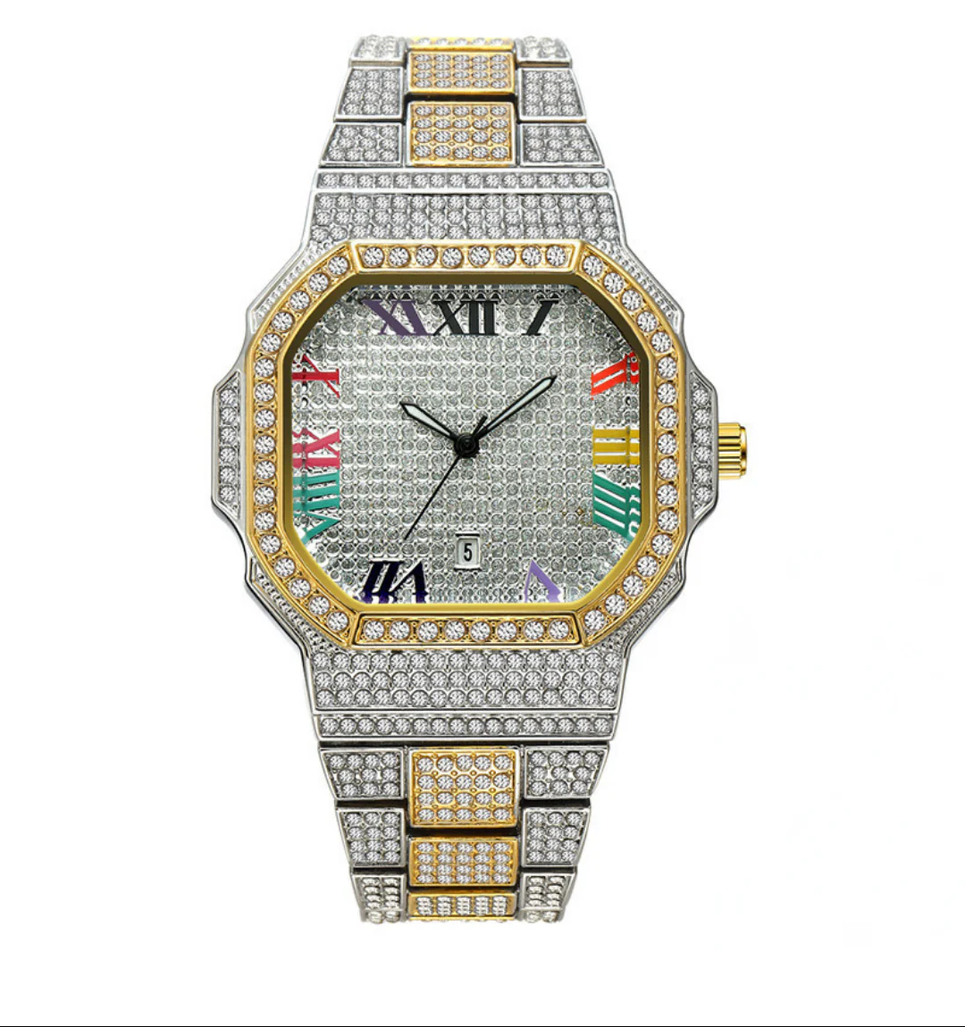 Prestige Rainbow Iced Out Watch - Image 3