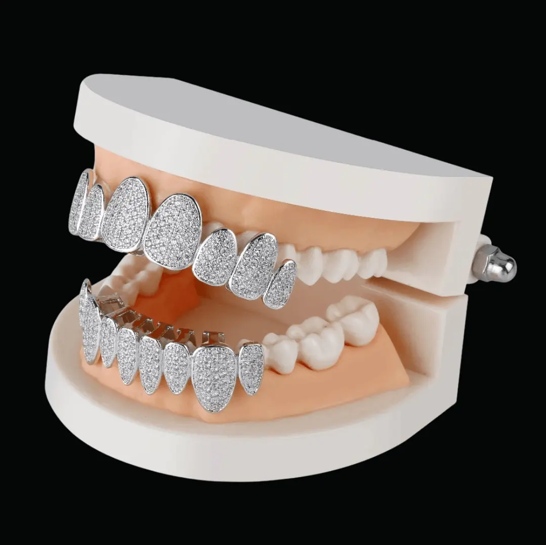 Punk Teeth Caps Iced Out Grillz - Image 7