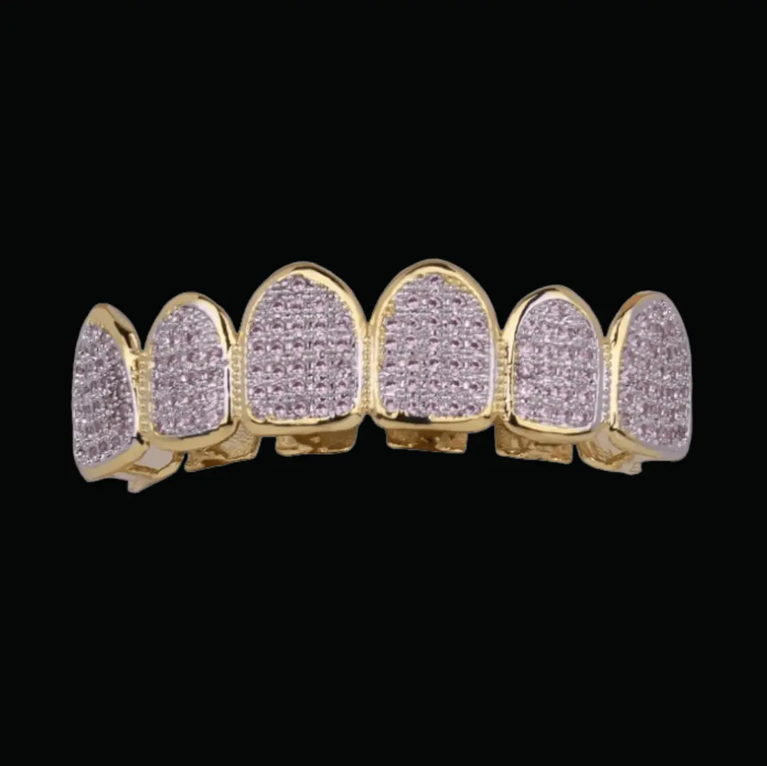 Purple Stones Iced Out Grillz - Image 3