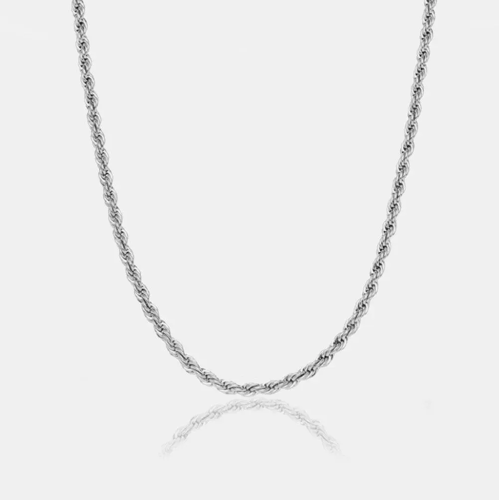 ROPE CHAIN 5MM - White Gold - Image 4