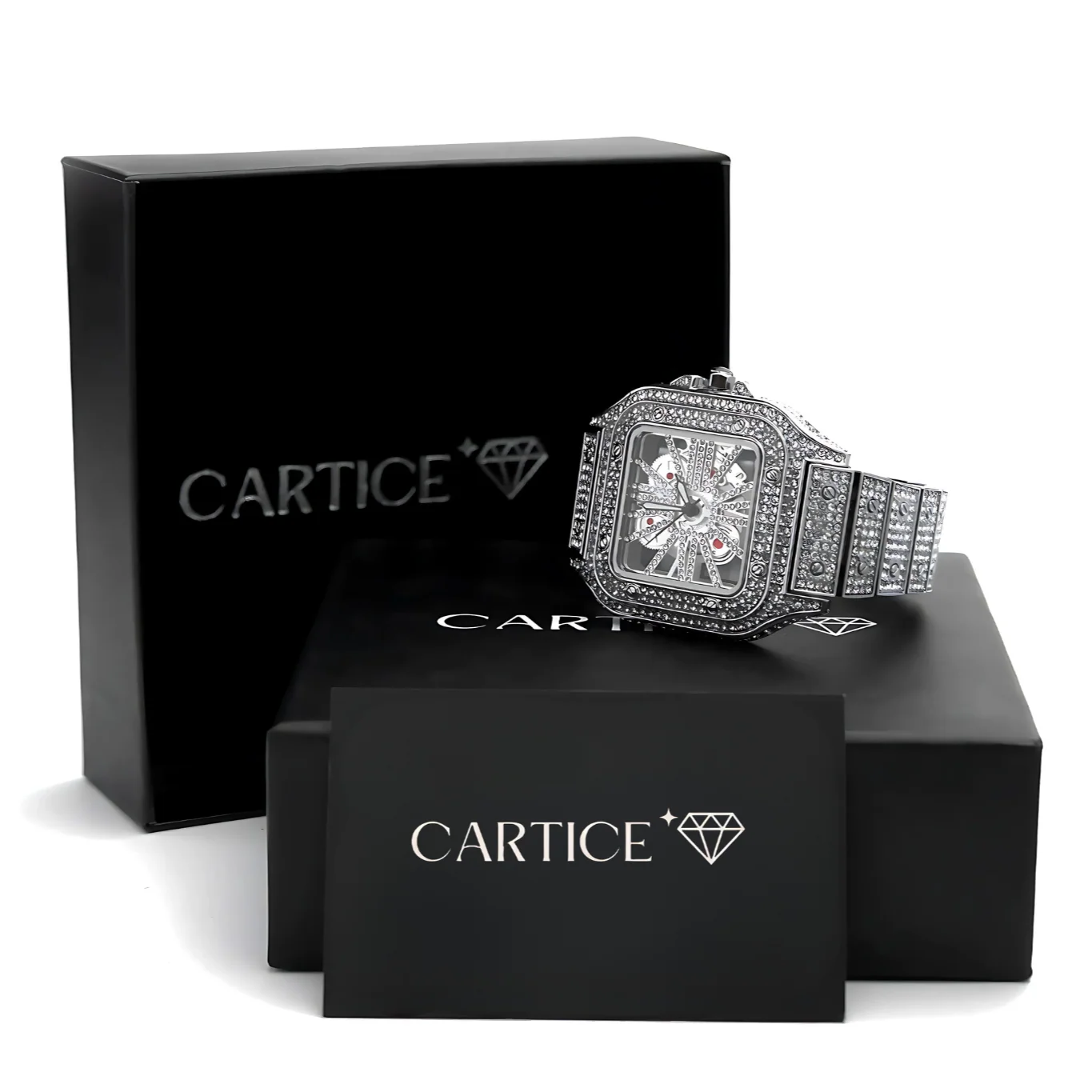 Skeleton Iced Out Watch - Image 11