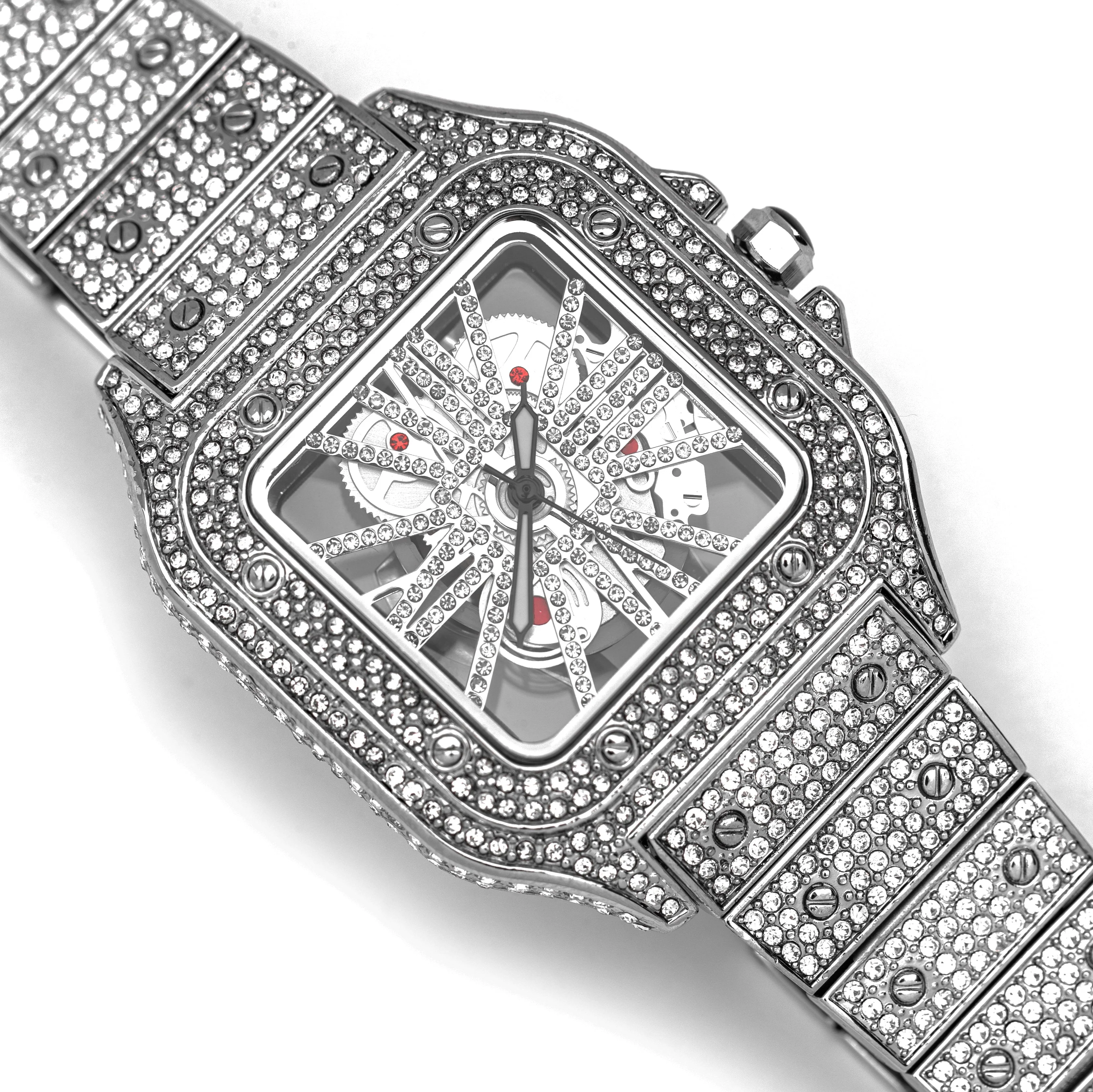 Skeleton Iced Out Watch - Image 4