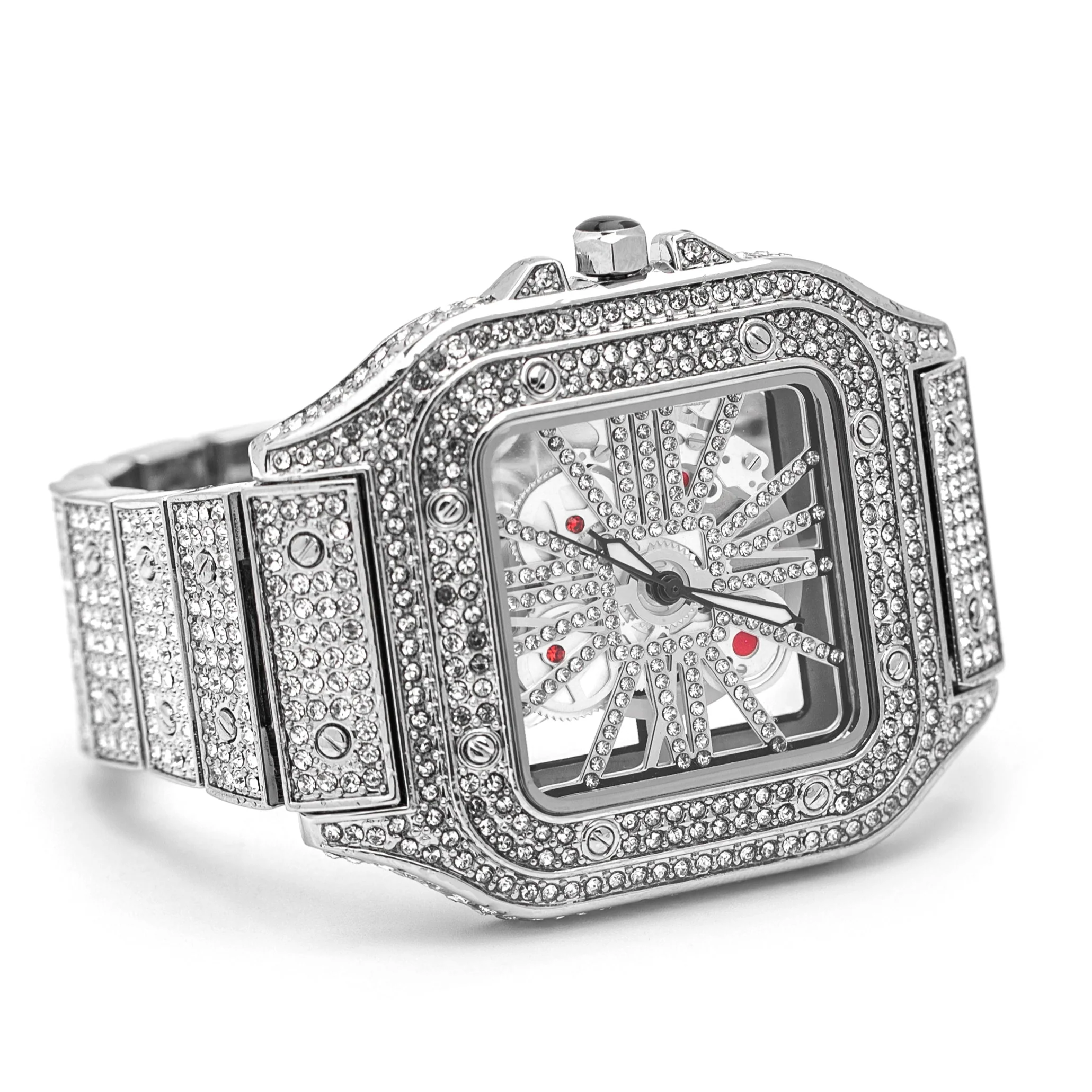 Skeleton Iced Out Watch - Image 6