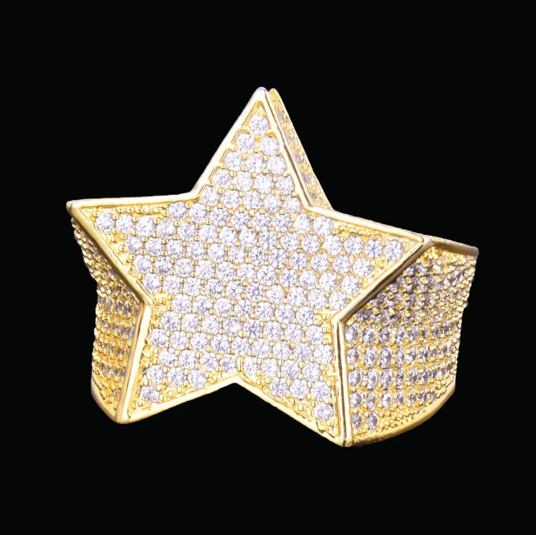 Star Iced Out Diamond Ring - Image 2