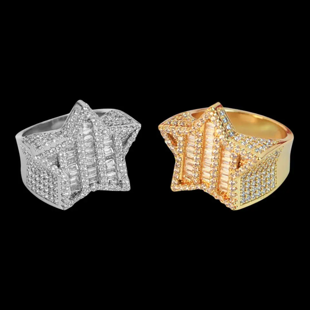 Star Iced Out Diamond Ring - Image 2