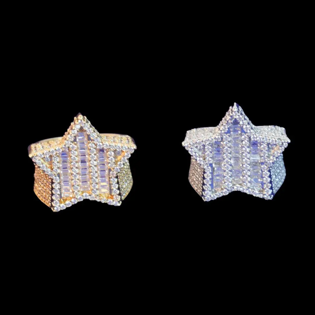 Star Iced Out Diamond Ring - Image 3