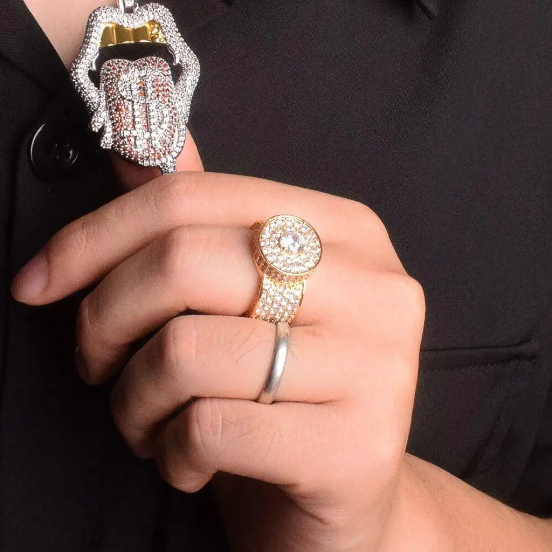 Tennis Cut Round Iced Out Ring - Image 2