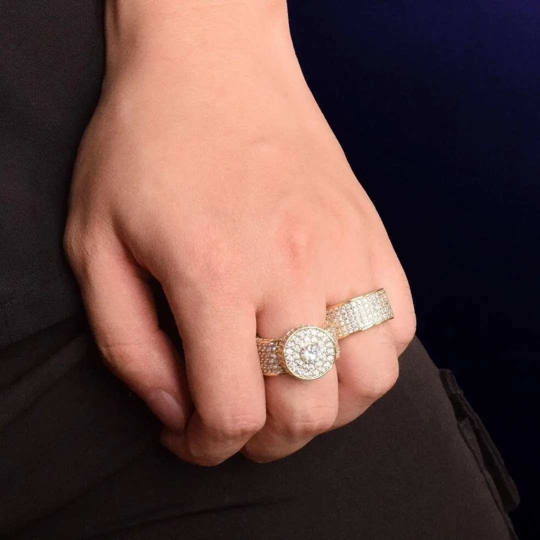 Tennis Cut Round Iced Out Ring - Image 4