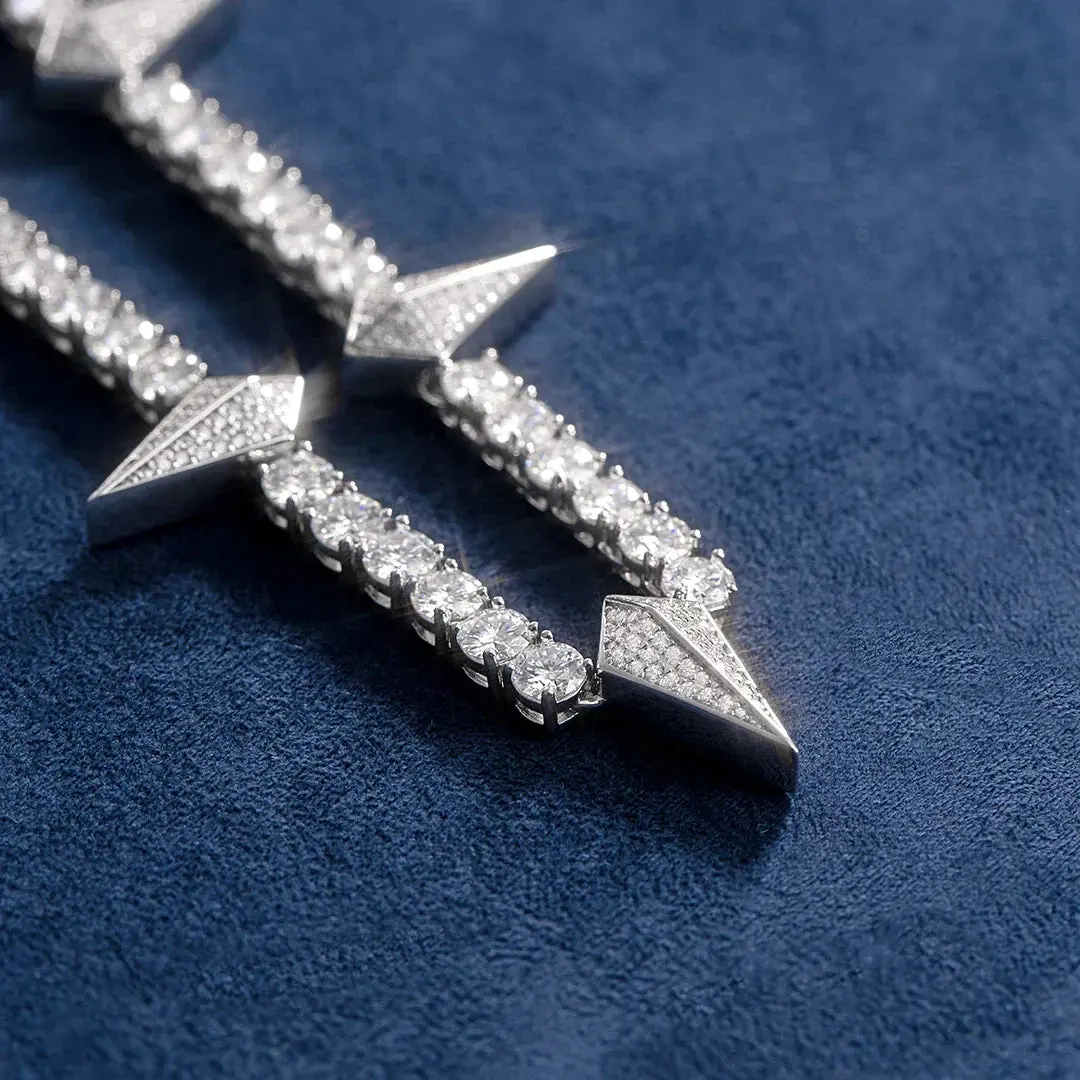 Thorn Moissanite Tennis Chain - Gold Vermeil - Image 2