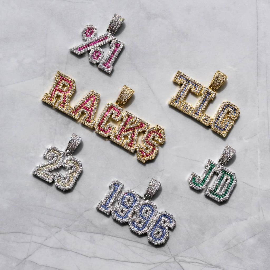 Varsity Letter Custom Pendant - Gold - Image 3