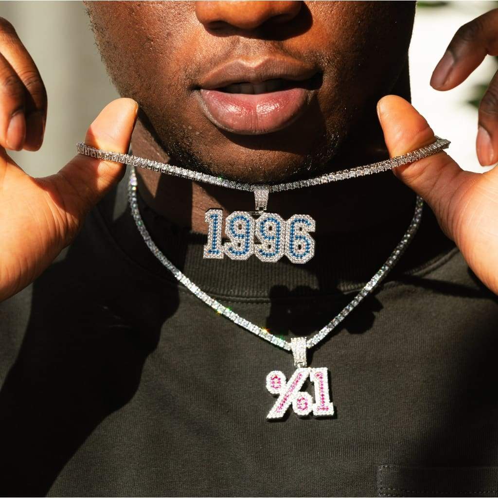 Varsity Letter Custom Pendant - White Gold - Image 5