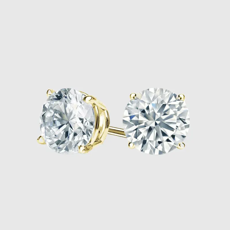 ROUND STUD EARRINGS 5MM   - Gold Vermeil